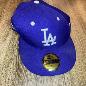 Mens New Era 100th Anniversary Gold Lined LA Dodgers Hat - 7 5/8